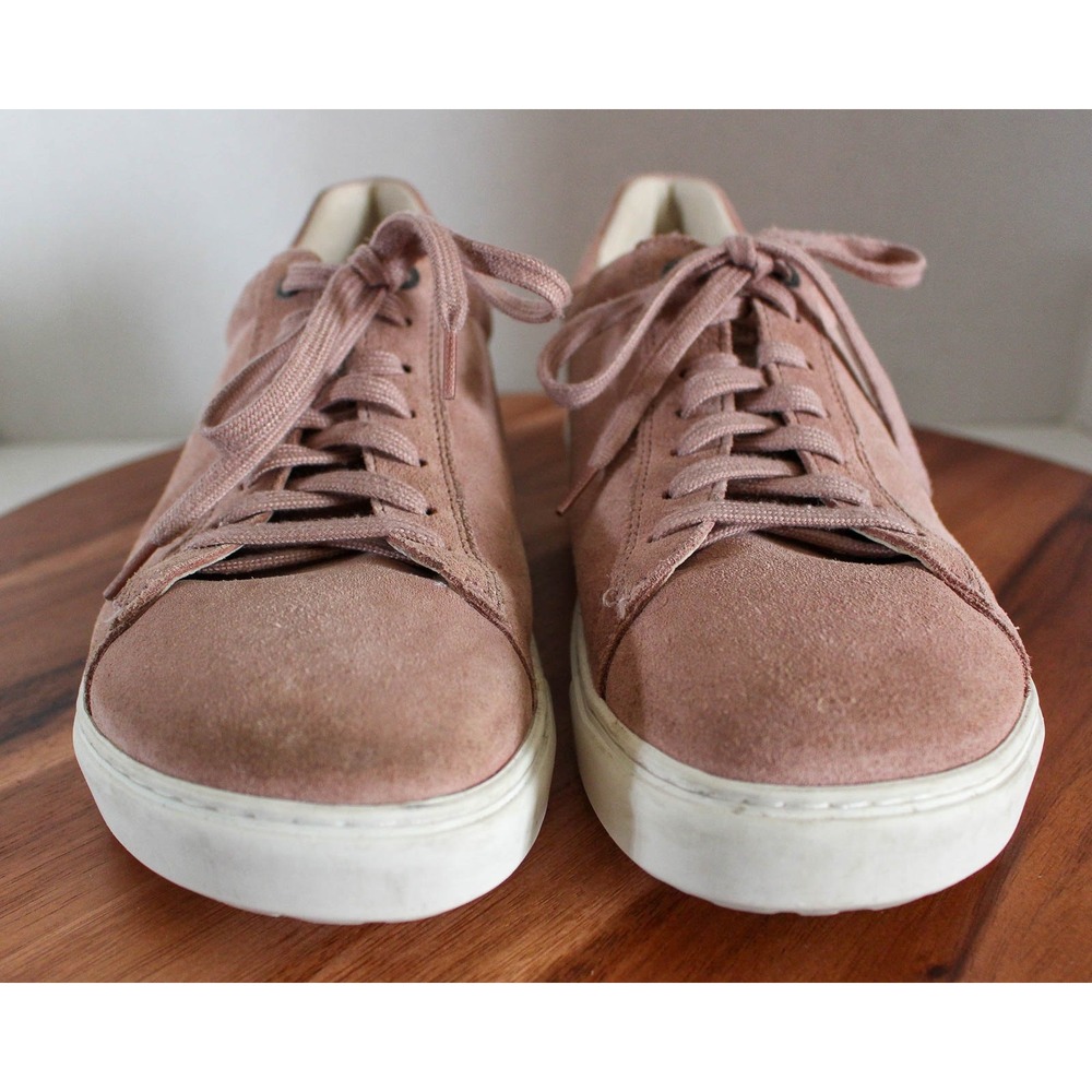 Birkenstock Bend Low Sneakers 41 N / W 10 / M 8 Pink Suede Lace Up Casual Shoes - Picture 3 of 9